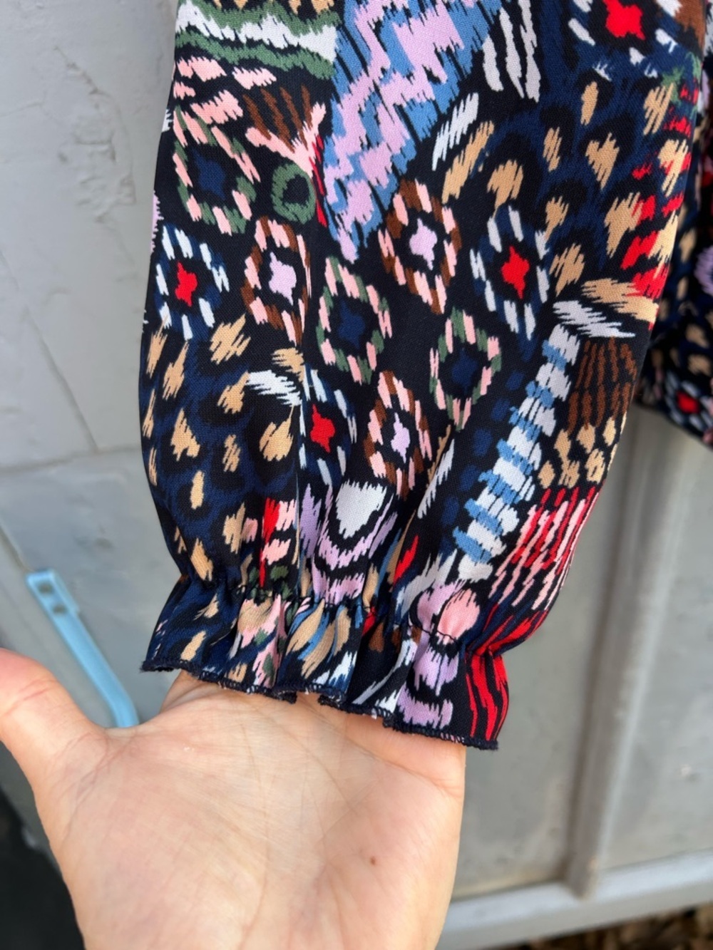 Dotty Patterned Blouse, Large - Picture 3 of 7